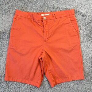 Robert Graham Shorts Mens 34 Orange Chino Classic Fit Golf Casual Summer Pockets
